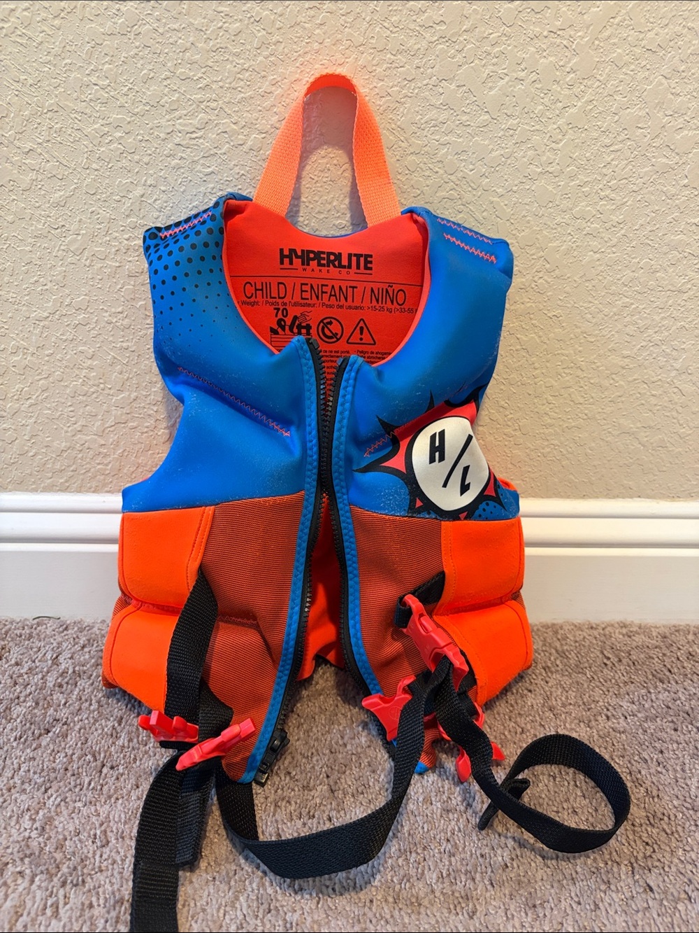 Hyperlite Wake Co - Safety Vest - Bright Blue & Orange